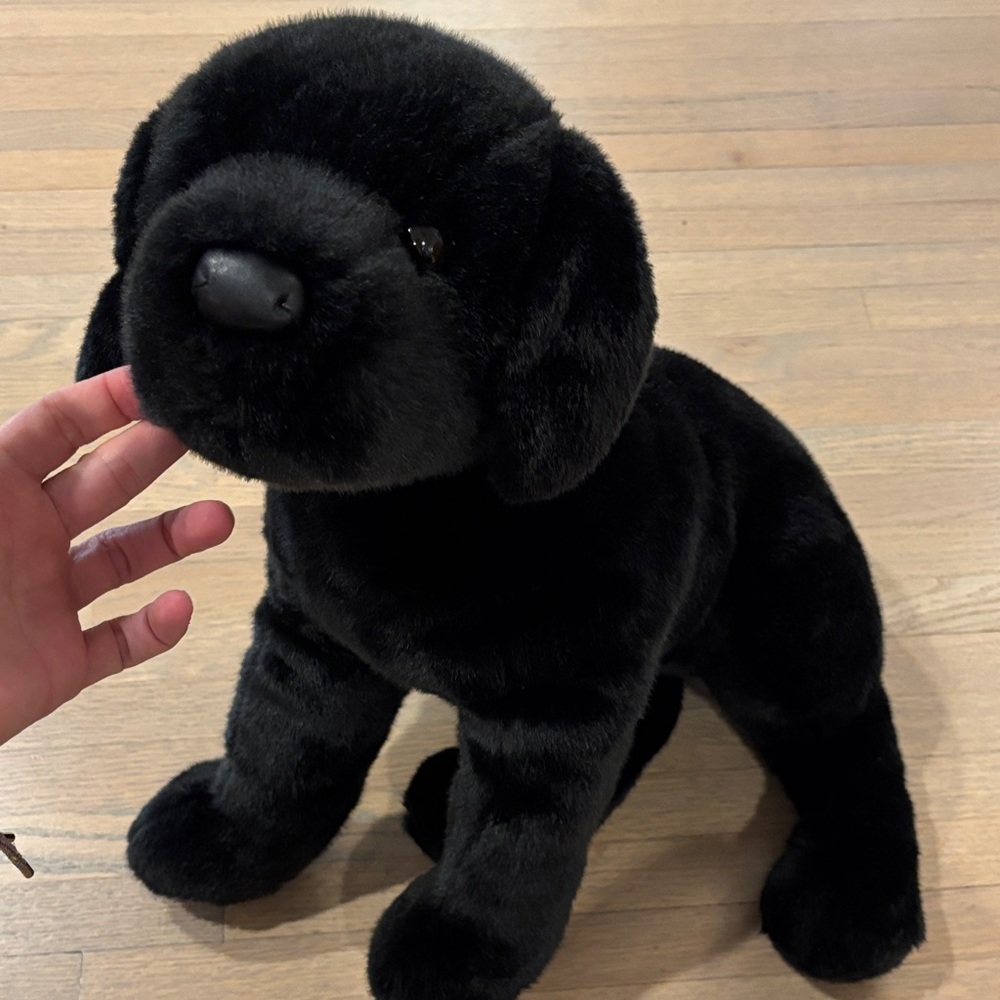 Douglas black lab stuffed animal excellent condition